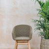 Outdoor Living Gommaire Woven Furniture | Charly Teak Armchair In Beige