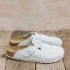 Clothing Birkenstock Footwear | Birkenstock Boston Clogs In Antique White