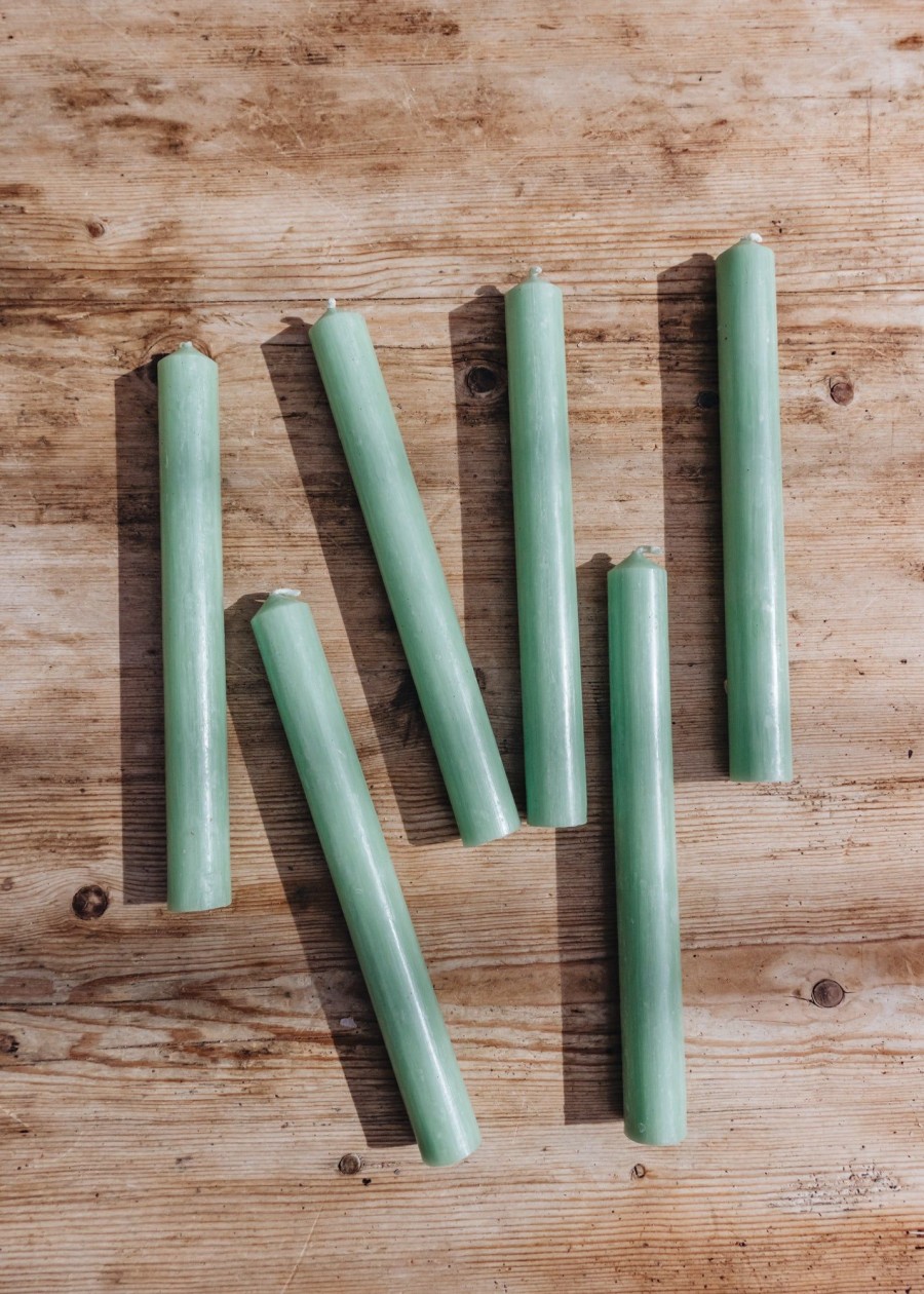 Interiors St Eval Candles & Fragrance | Six Pack Of Dinner Candles In Atlantic Green