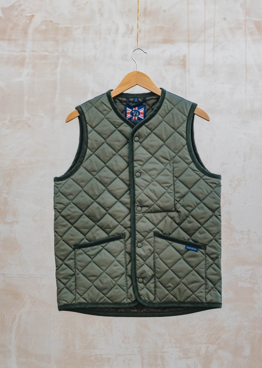 Clothing Lavenham Outerwear & Coats | Lavenham Thornham Gilet In Olive Green