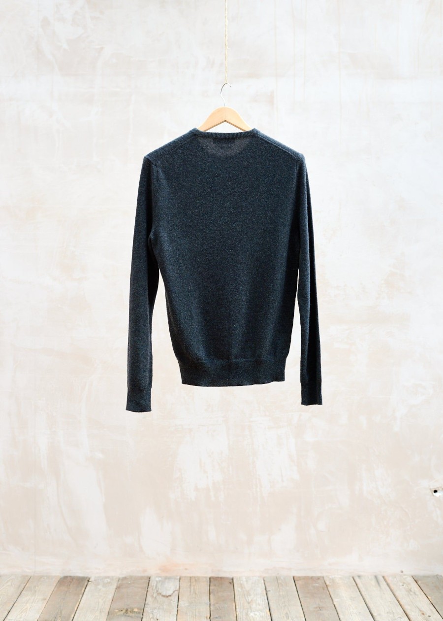 Clothing Kenny Ryder Pre-Loved Menswear | Ralph Lauren Charcoal 100% Cashmere Crewneck - S