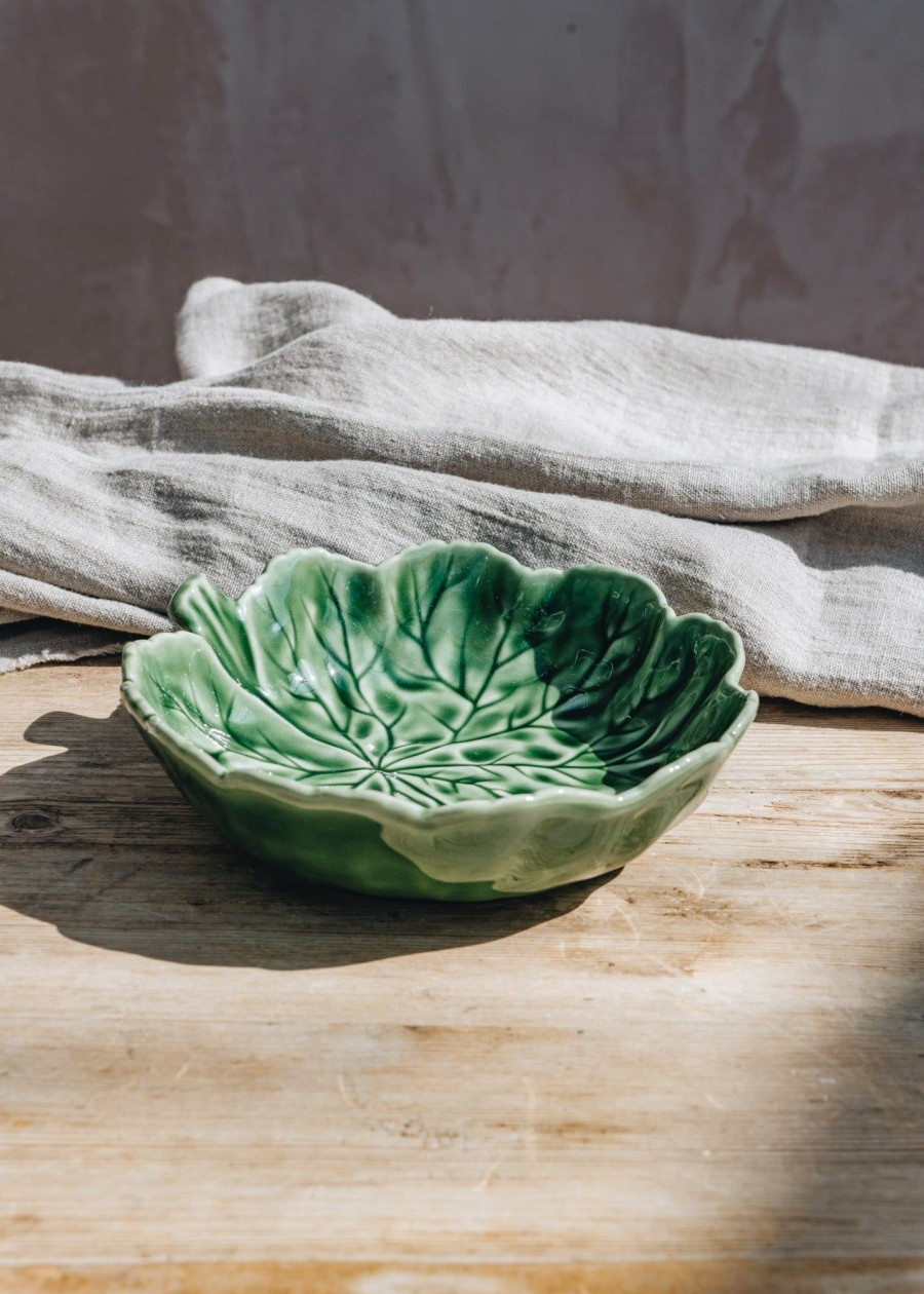 Interiors Bordallo Pinheiro Dining | Bordhallo Pinheiro Geranium Leaf Bowl