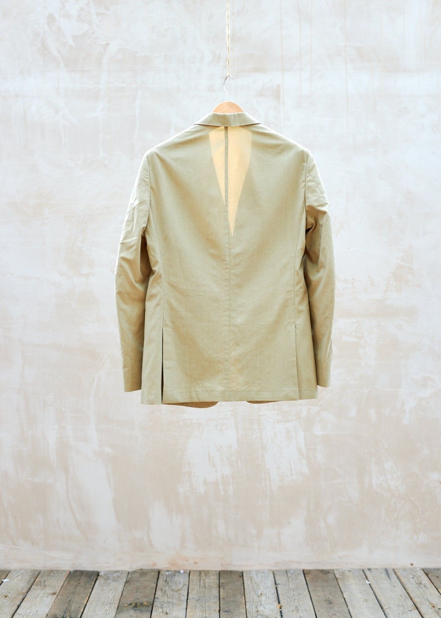 Clothing Kenny Ryder Pre-Loved Menswear | Dunhill Smart Unstruct Cotton/Silk/Linen Beige Jacket - M