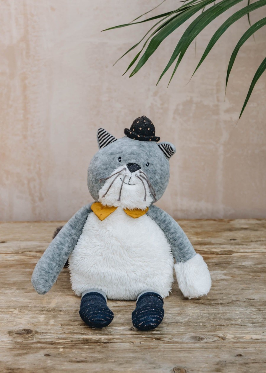 Children Moulin Roty Soft Toys | Fernand The Grey Cat
