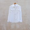 Clothing Kenny Ryder Pre-Loved Menswear | Dunhill Cotton/Cashmere Off-White Western Shirt - M