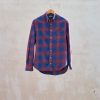 Clothing Kenny Ryder Pre-Loved Menswear | Gitman Bros. Red & Blue Cotton Flannel Check Shirt - M