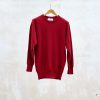 Clothing Kenny Ryder Pre-Loved Menswear | Ballantyne 100% Super Geelong Lambswool Red Crewneck - L