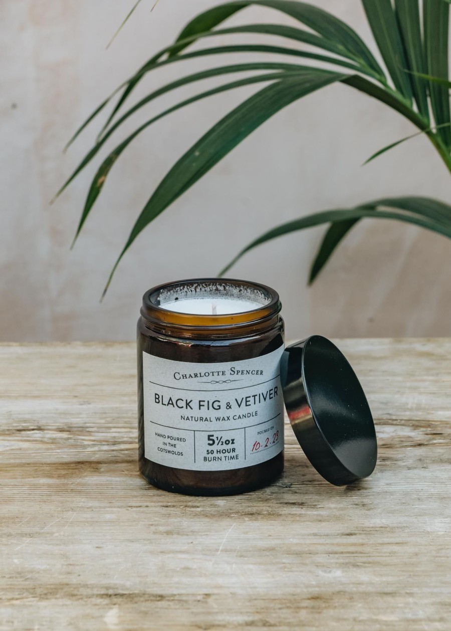 Interiors Charlotte Spencer Candles & Fragrance | Scented Candle In Black Fig And Vetiver, 5.5Oz