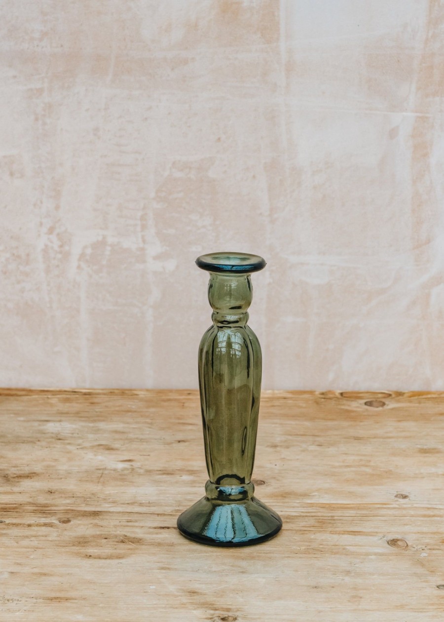 Interiors Jarapa Decorative | Jarapa Juniper Green Candlestick 22Cm