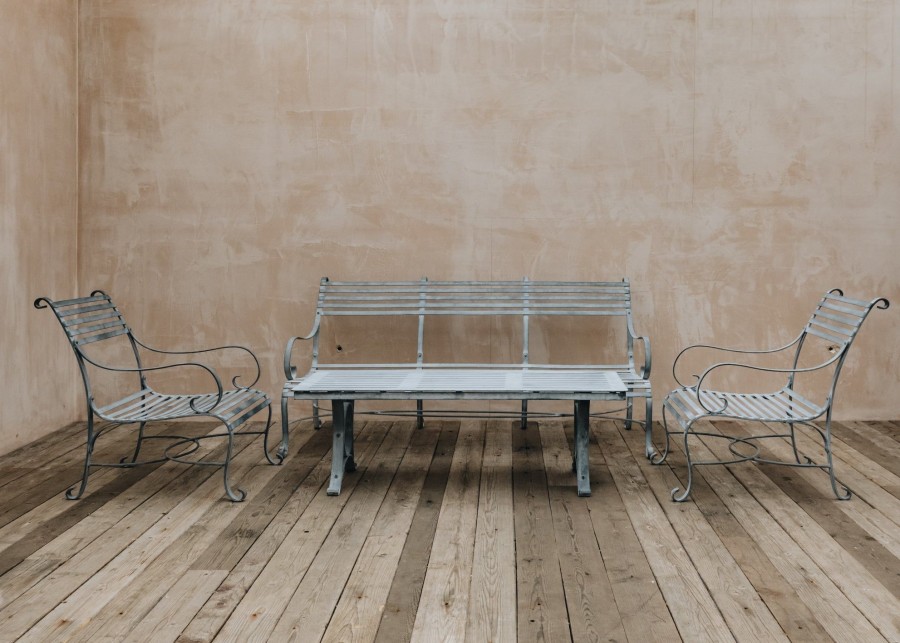 Outdoor Living Harrod Horticultural Metal Furniture | Five Seater Sofa & Chair Coffee Set