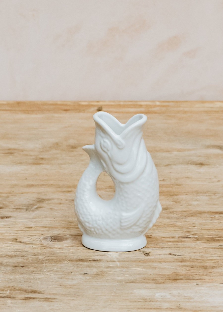Interiors The Gluggle Jug Factory Decorative | Pure White Mini Gluggle Jug