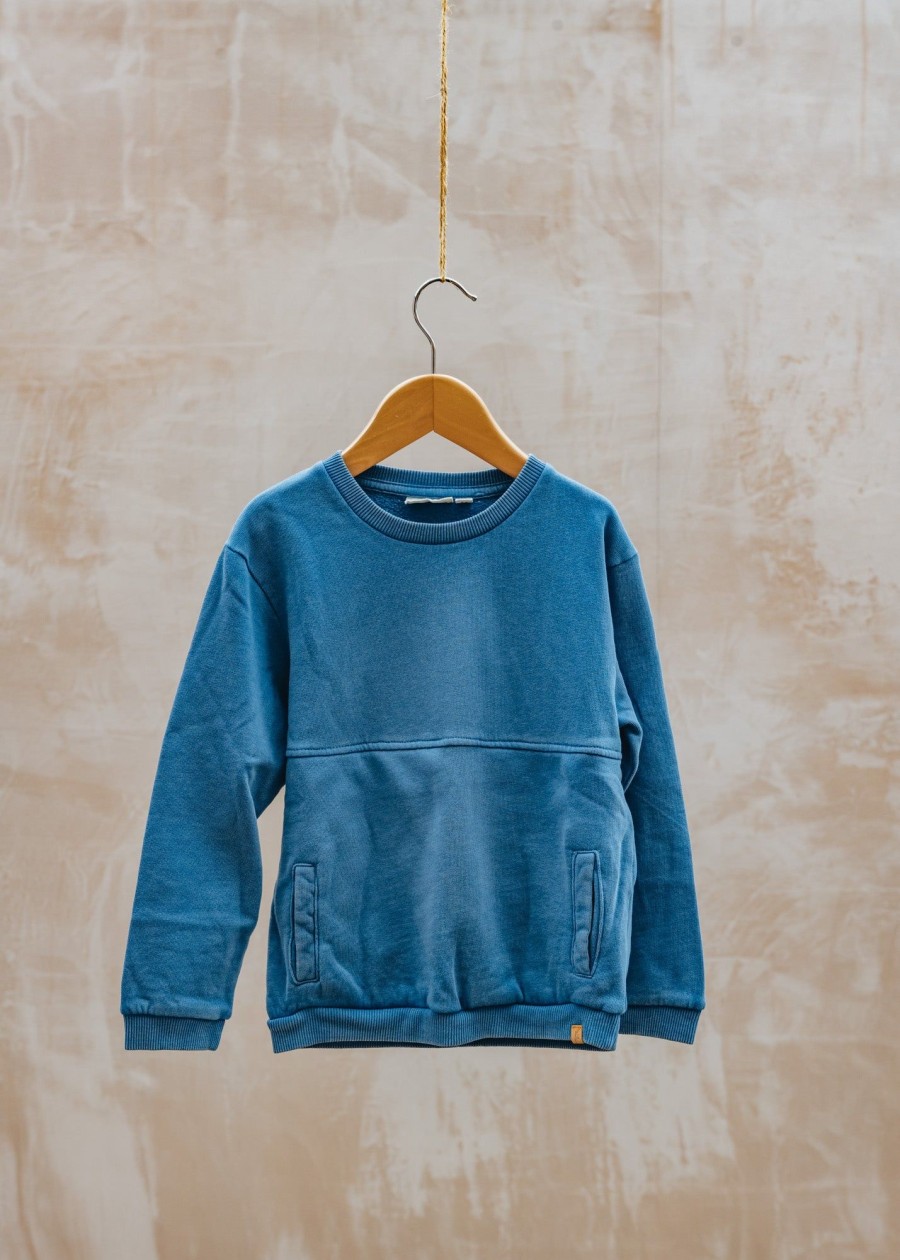 Children Lil' Atelier Children'S Clothing | Lil' Atelier Children'S Nalf Sweatshirt In Federal Blue