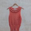 Clothing Herd Tops | Herd Lytham Ruffled Vest In Shrimp