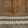 Interiors Cotswold Rope Doormats | Rope Doormat In Natural With Grey Stripe