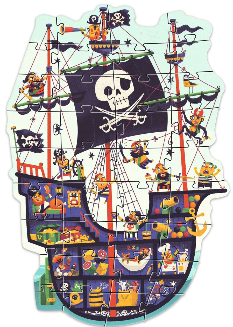 Children Djeco Indoor Play | The Pirate Ship Giant Puzzle