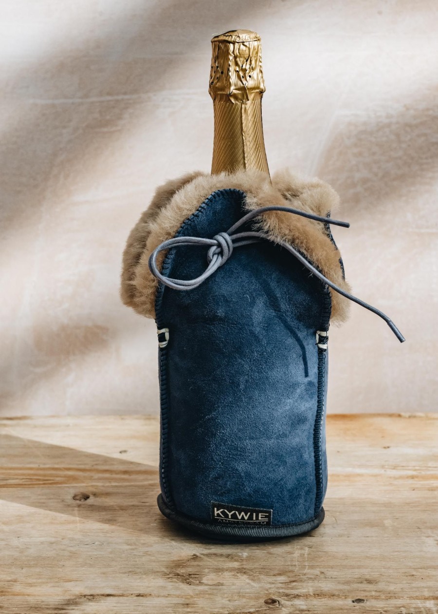 Interiors KYWIE Dining | Kywie Sheepskin Champagne Cooler In Blue Suede