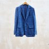 Clothing Kenny Ryder Pre-Loved Menswear | Dunhill Blue Checked Wool Unstructured Blazer - Xl