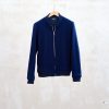 Clothing Kenny Ryder Pre-Loved Menswear | Apc Navy Knitted Wool Bomber Jacket - M