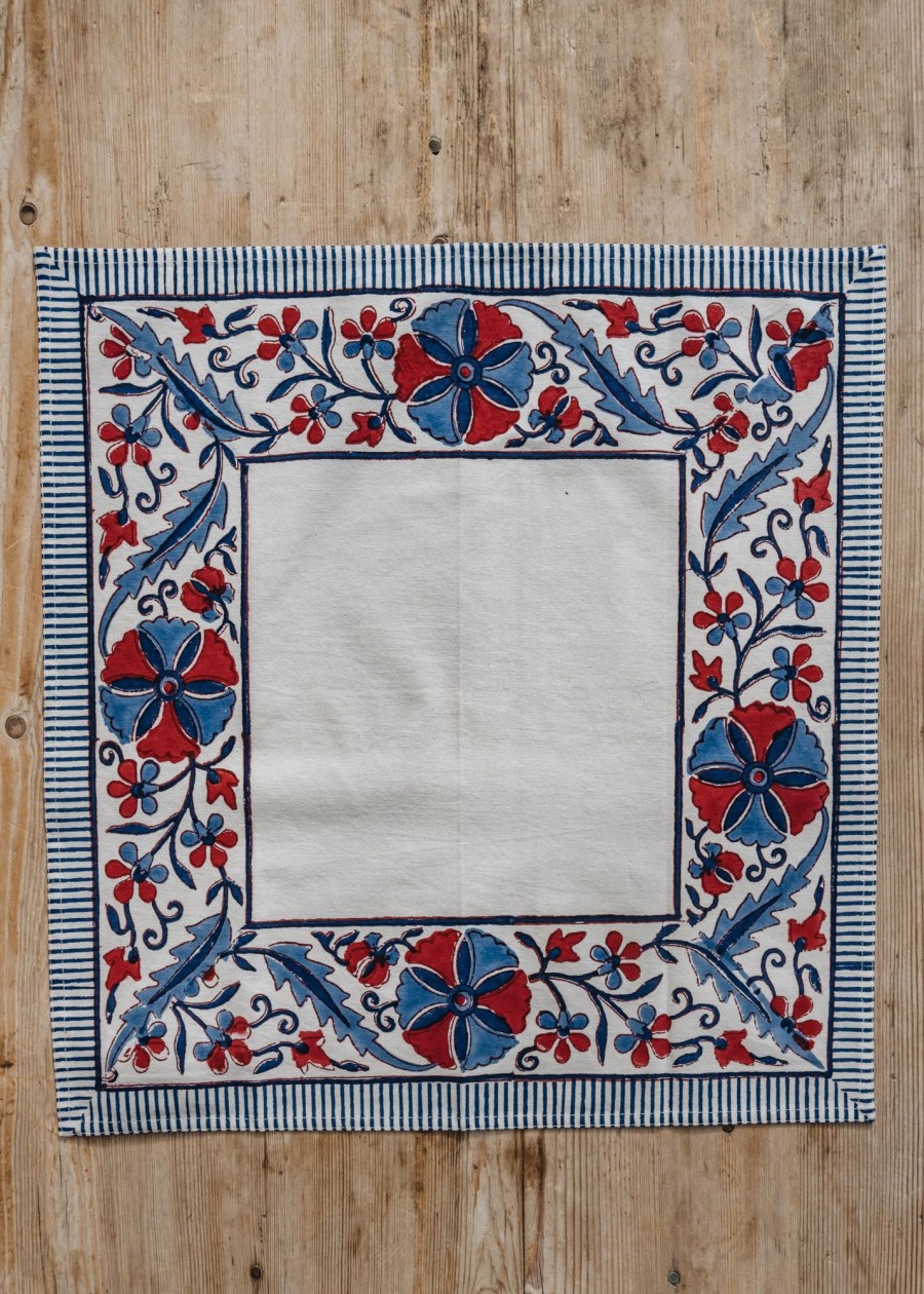 Interiors Bungalow Table Linen | Bungalow Rosette Indigo Napkin