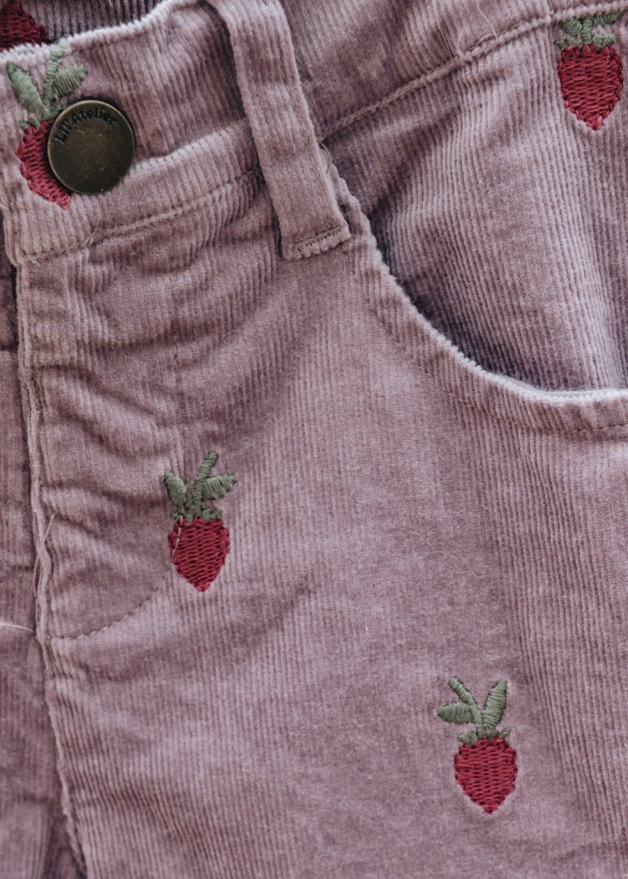 Children Lil' Atelier Children'S Clothing | Lil' Atelier Children'S Bibi Baggy Cord Trousers In Quail