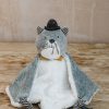 Children Moulin Roty Soft Toys | Fernand The Grey Cat Comforter