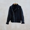 Clothing Kenny Ryder Pre-Loved Menswear | Aquascutum Black Real Shearling Flight Coat - L