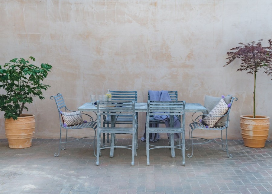Outdoor Living Harrod Horticultural Metal Furniture | Buy Six Seater Rectangular Dining Set