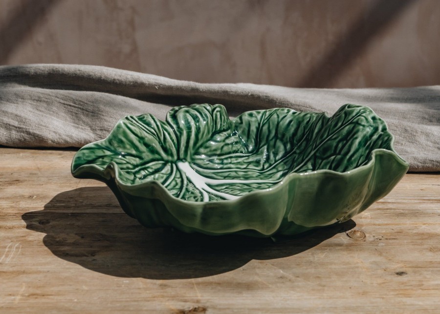 Interiors Bordallo Pinheiro Dining | Bordhallo Pinheiro Natural Shaped Cabbage Bowl