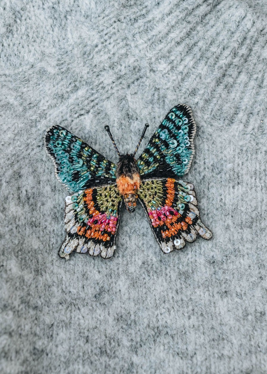 Clothing Trovelore Jewellery | Trovelore Madagascar Sunset Moth Brooch