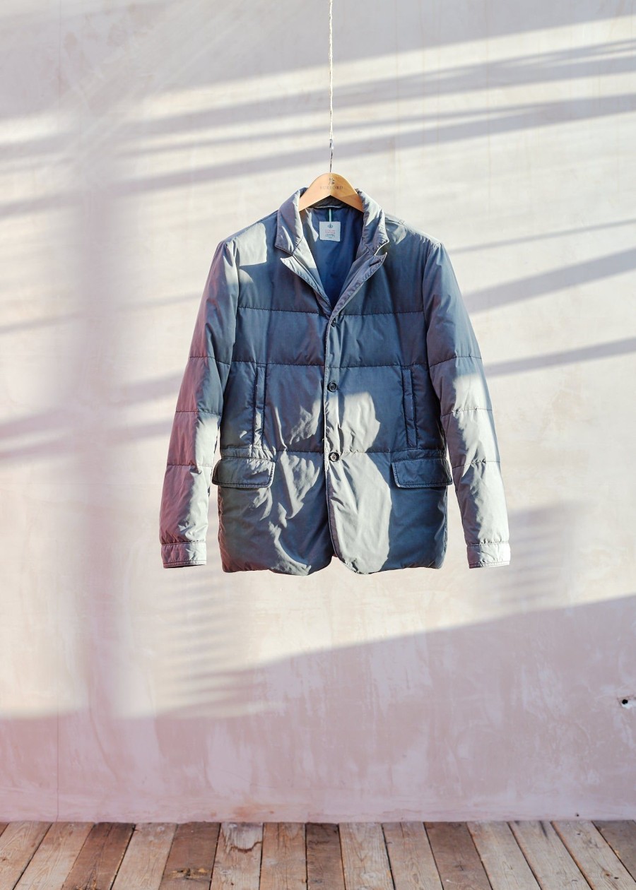 Clothing Kenny Ryder Pre-Loved Menswear | Luigi Borrelli Real Down Grey Jacket - S/M