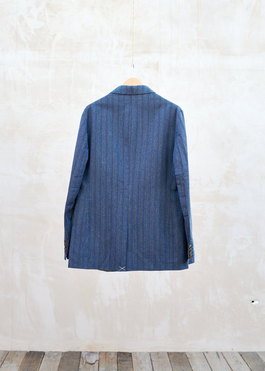 Clothing Kenny Ryder Pre-Loved Menswear | Nigel Cabourn Tough Linen/Cotton Striped Work Jacket - L