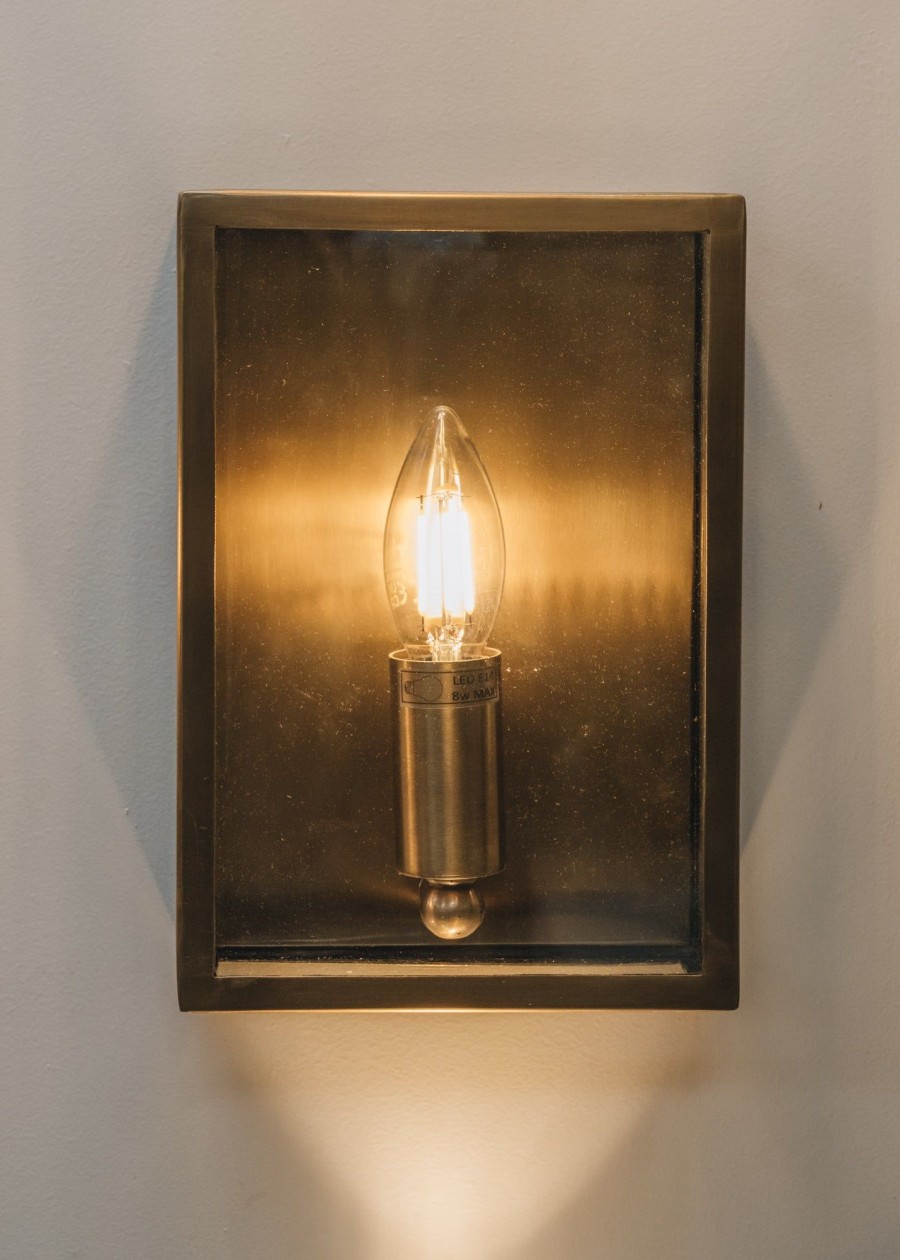 Gardening Pooky Lighting Outdoor Lighting | Pooky Lighting Antique Brass Orford Wall Light