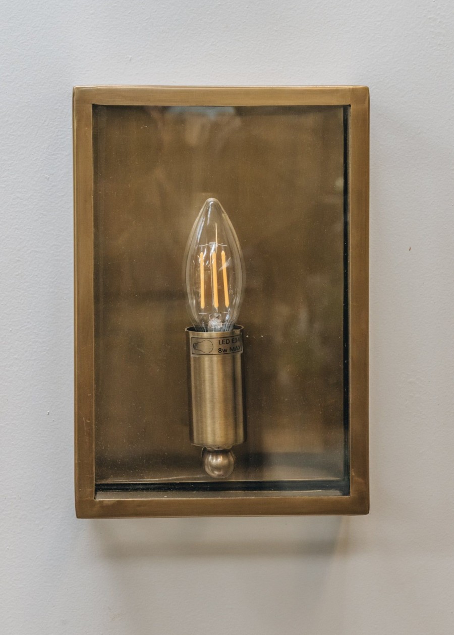 Gardening Pooky Lighting Outdoor Lighting | Pooky Lighting Antique Brass Orford Wall Light