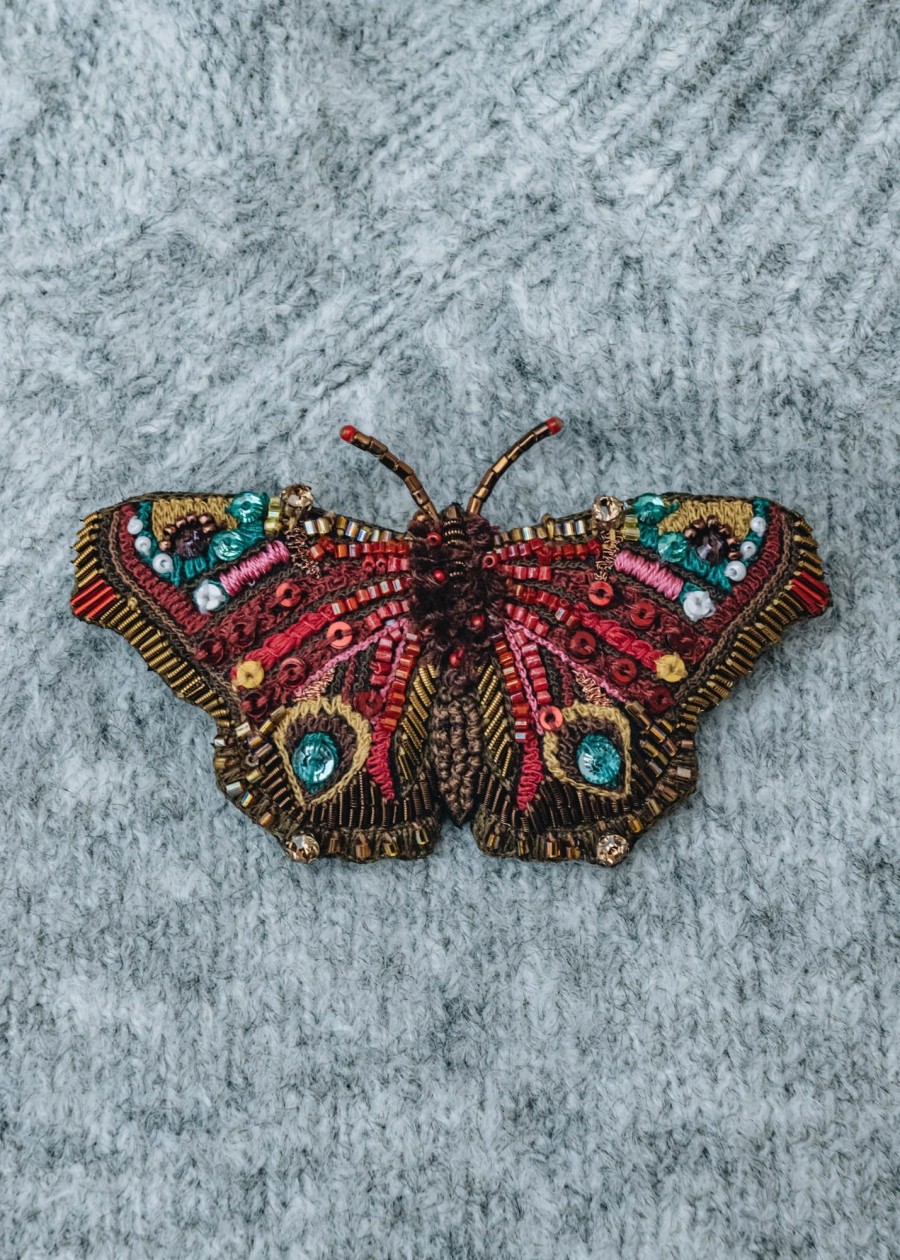 Clothing Trovelore Jewellery | Trovelore European Peacock Butterfly Brooch