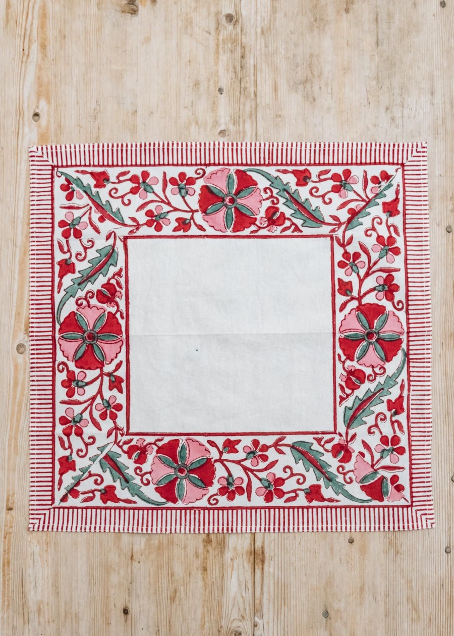 Interiors Bungalow Table Linen | Bungalow Rosette Scarlett Napkin
