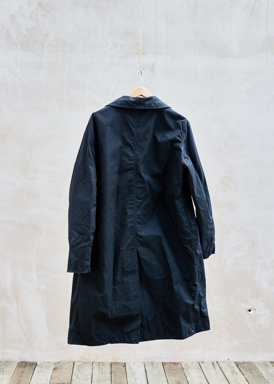 Clothing Kenny Ryder Pre-Loved Menswear | Margaret Howell Black Double-Breasted Long Rain Coat - Large