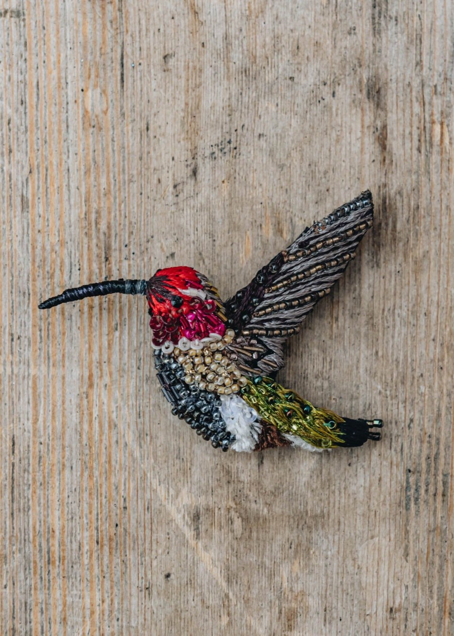 Clothing Trovelore Jewellery | Trovelore Sparkling Hummingbird Brooch