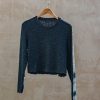 Clothing Cut Loose Tops | Cut Loose Cropped Curved Sweater In Nightsky