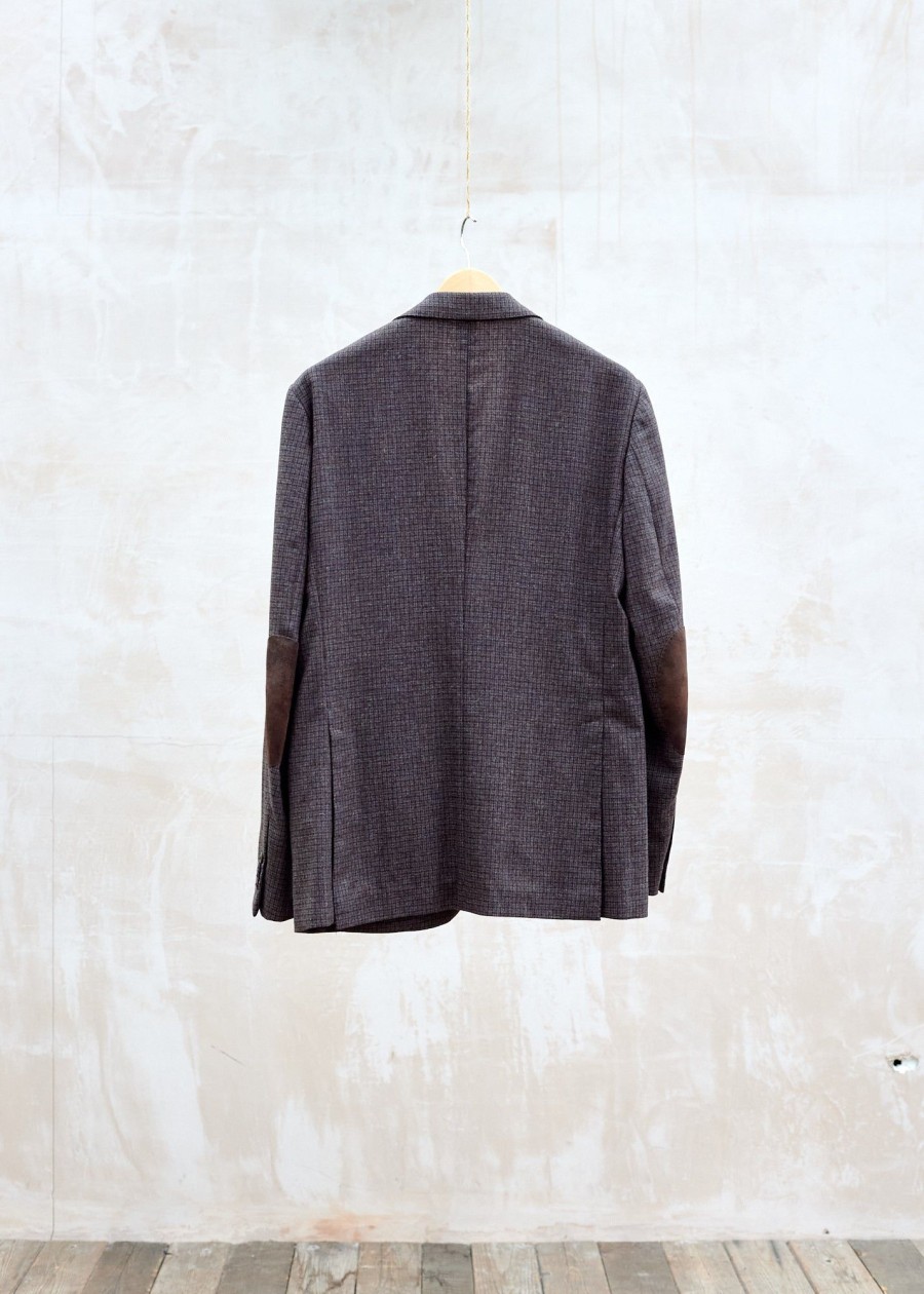 Clothing Kenny Ryder Pre-Loved Menswear | Caruso Wool/Cashmere Casual Check Blazer - Xl