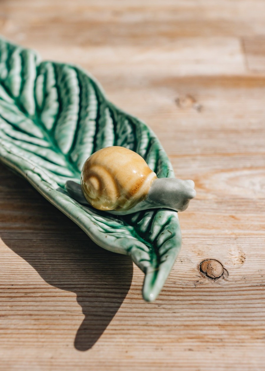 Interiors Bordallo Pinheiro Decorative | Bordhallo Pinheiro Medlar Leaf With Snail Bowl