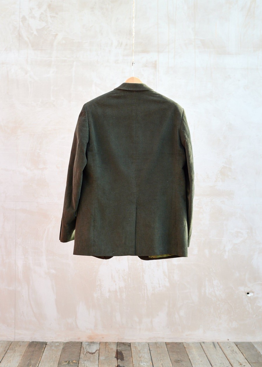 Clothing Kenny Ryder Pre-Loved Menswear | Hackett Forest Green Cotton Corduroy Blazer - Xl
