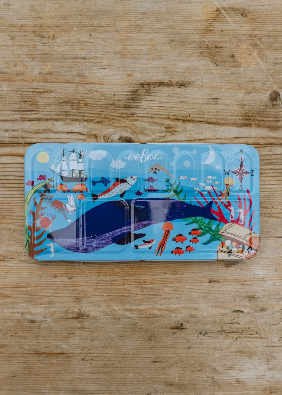 Children Eboo Indoor Play | Eboo In The Sea Watercolours In Tin Box
