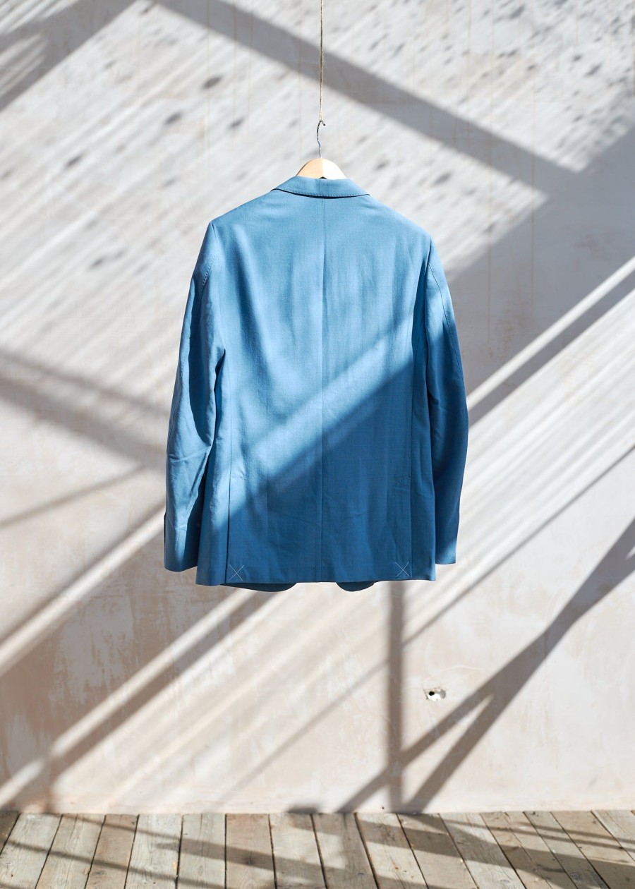 Clothing Kenny Ryder Pre-Loved Menswear | Dunhill Smart Unstructured Blue Blazer - L
