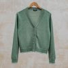 Clothing Cash-Ca Knitwear | Cash-Ca V-Neck Cardigan In Cobweb And Field