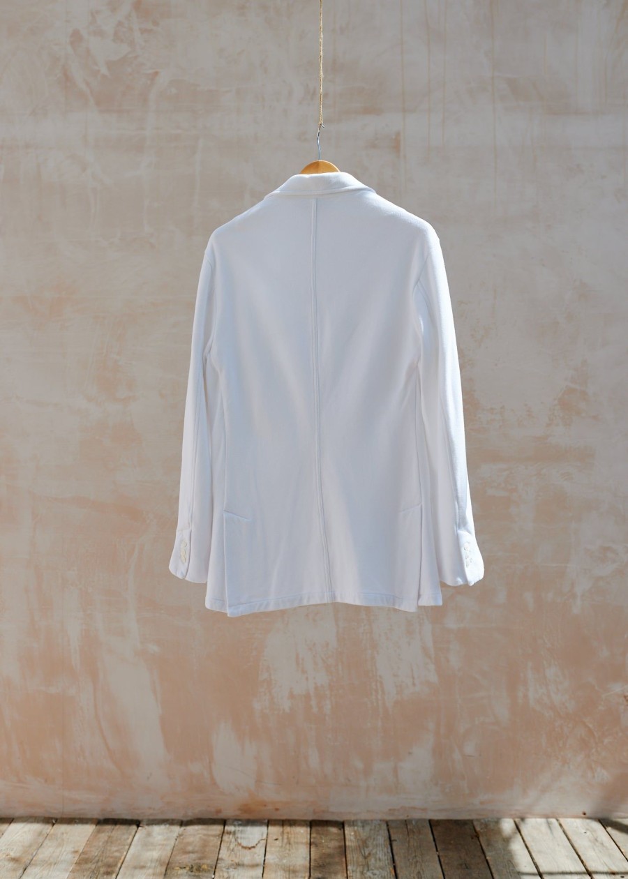 Clothing Kenny Ryder Pre-Loved Menswear | Ralph Lauren Unstructured Cream Cotton Blazer / M