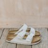 Clothing Birkenstock Footwear | Birkenstock Arizona Soft Footbed Sandals In Antique White