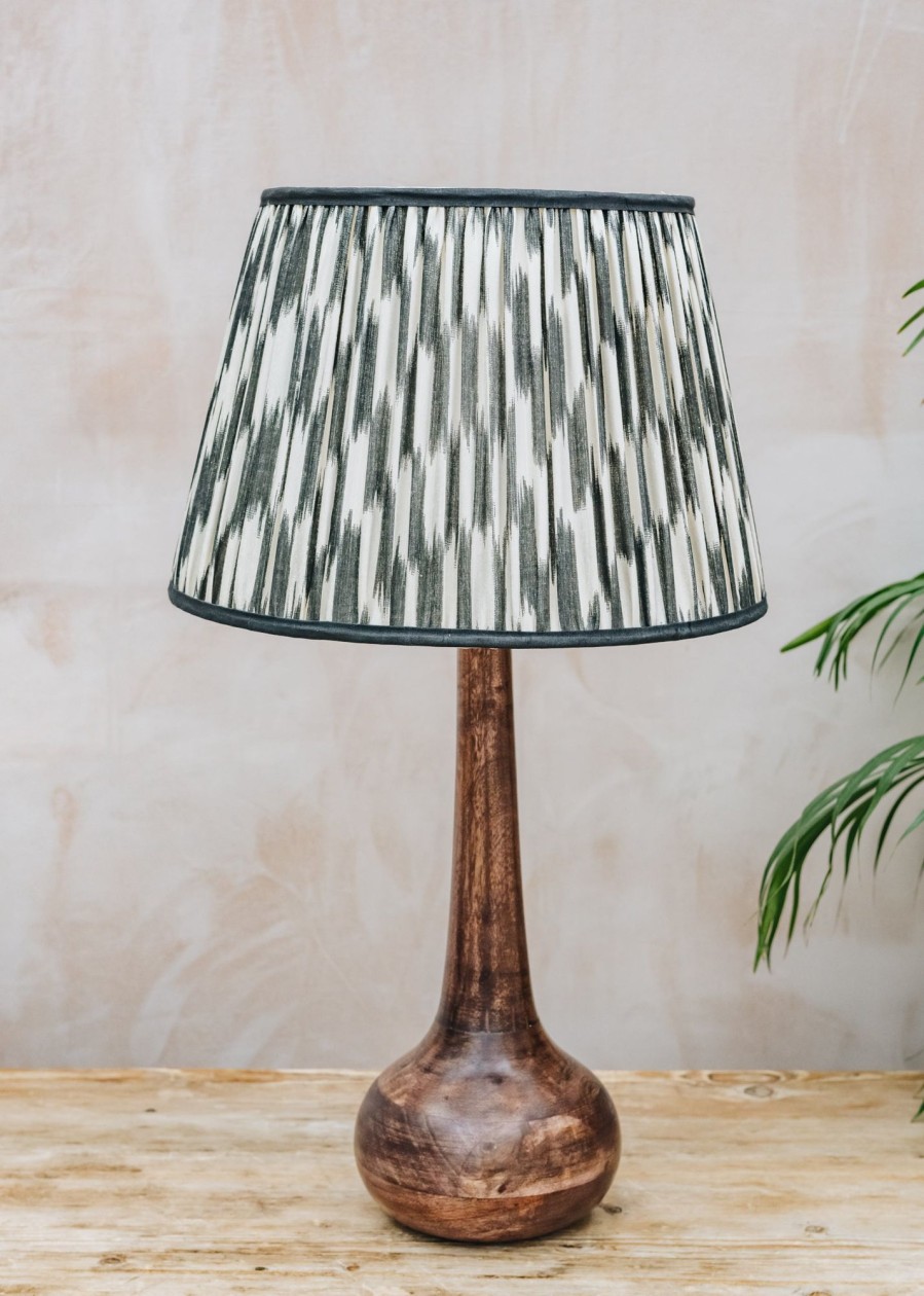Interiors Pooky Lighting Lighting | Eileen Table Lamp In Dark Wood