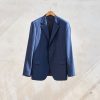 Clothing Kenny Ryder Pre-Loved Menswear | Caruso Smart Blue Wool Blazer - Xxl