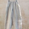 Clothing Cut Loose Trousers & Skirts | Cut Loose Laundered Linen Trousers In Aluminium | Burford Garden Co.