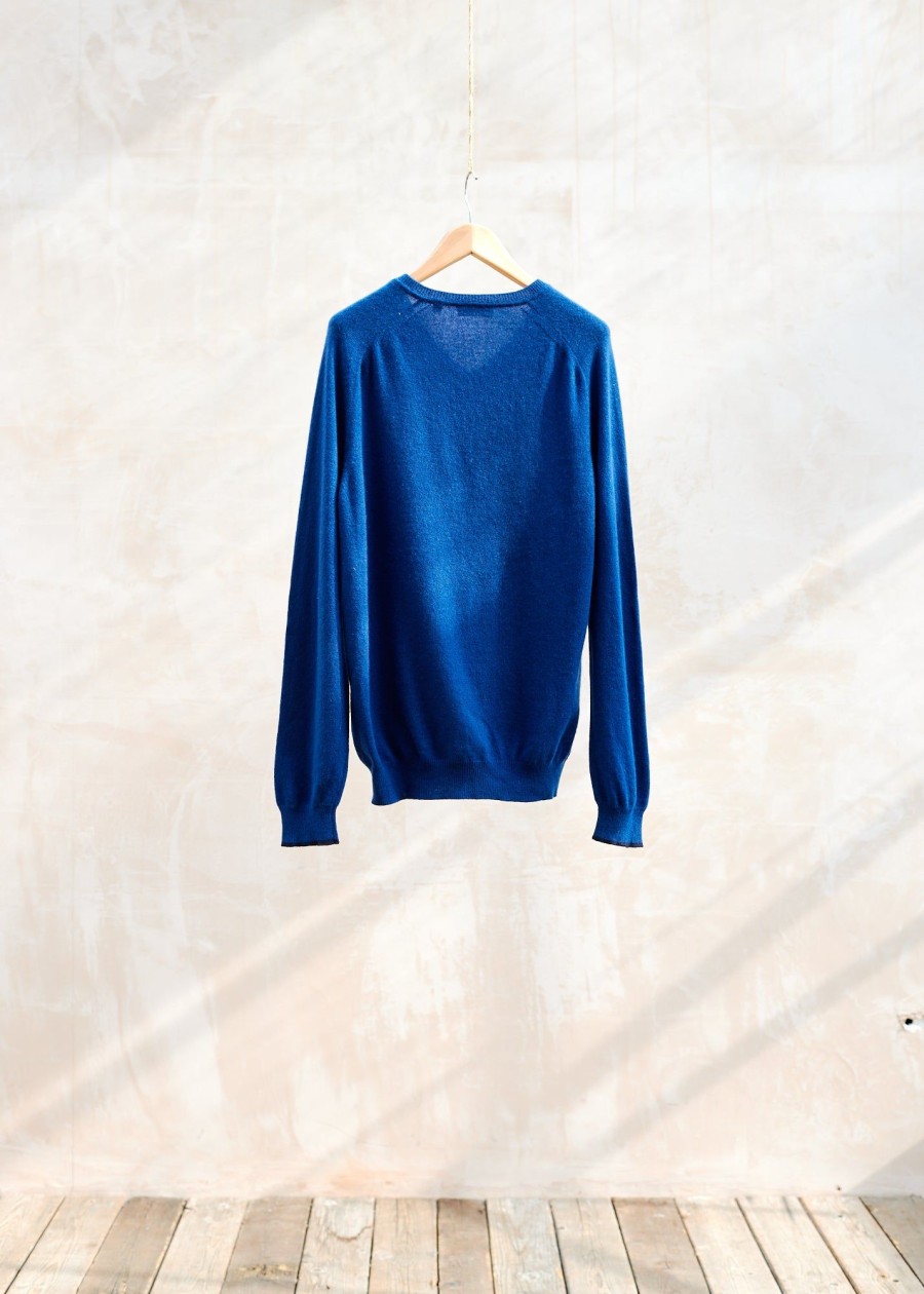 Clothing Kenny Ryder Pre-Loved Menswear | Paul Smith 100% Cashmere Navy V-Neck - S